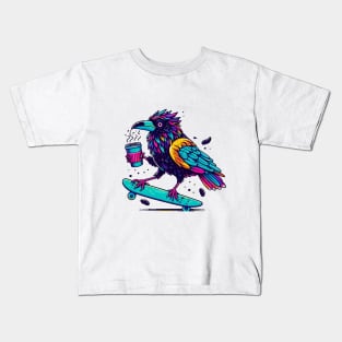 Cawfee Crow Kids T-Shirt